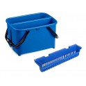 Seau bi-bacs avec égouttoir pour mouilleur maxi 35 cm