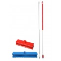 Kit avec manches ergonomiques en fibre de verre, Balai Brosse et Balai medium