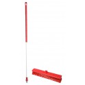 Kit avec manche ergonomique en fibre de verre, Balai medium rouge