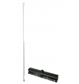 Kit avec manche ergonomique en fibre de verre, Balai medium rouge