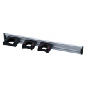 Rail alu 50 cm avec supports pour accrocher les outils - manches