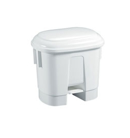 Poubelle  tri 30 Litres SIRIUS Blanche à couvercle