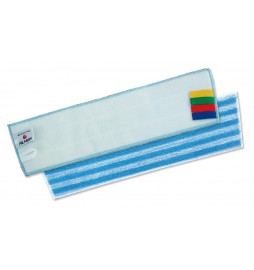 Bandeau microfibre dos système velcro 40 cm rayé bleu-blanc